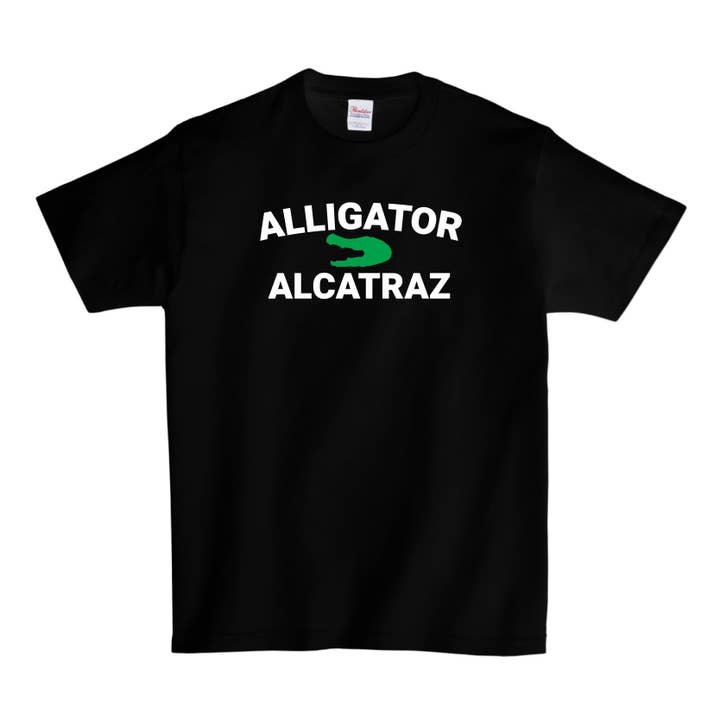 Black Alligator Alcatraz T-Shirt for wholesale on Faire
