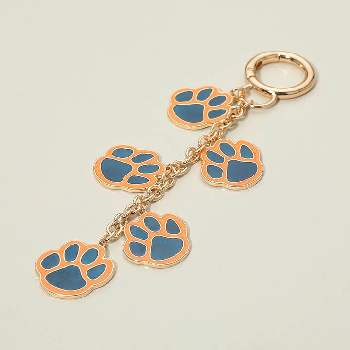 Sensibling Corp. - Wholesale Keychain – Women's - GAME DAY Football Themed Paw Charm Dangle Keychain / Bag Charm6