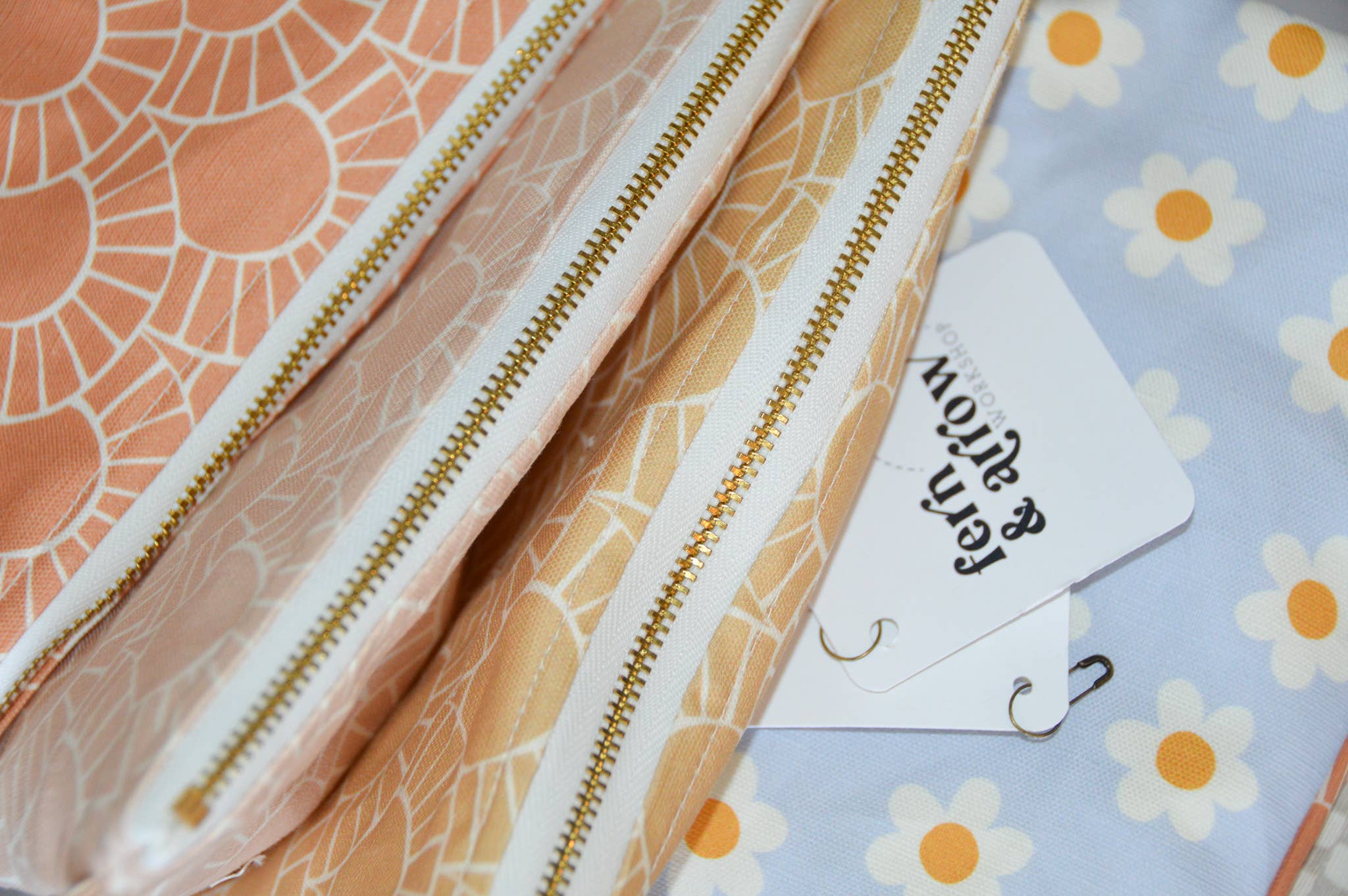 Fern & Arrow - Wholesale Wet Bag - Kids & Baby - Water Resistant PUL Wet / Dry Bag - Mosaic Sun4