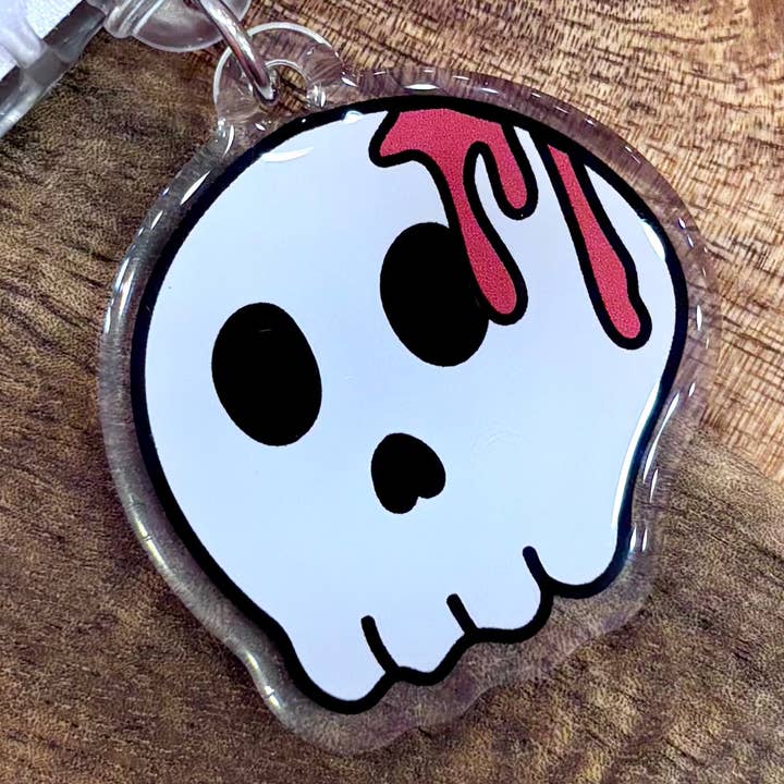 Bloody Skull USB-C Dust Plug Charm for wholesale by Posh Paperie