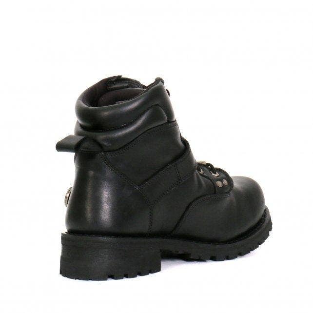 NEGRO Hot Leathers BTM1007 botas de piel tipo logger negras de 6 pulgadas con hebilla ajustable para hombre de venta al por mayor en Faire3