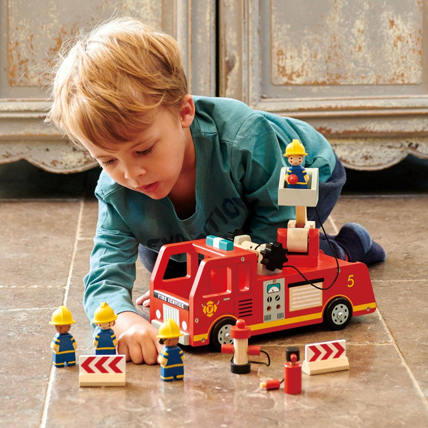 Tender Leaf Toys - Vente Voiture/camion miniature – enfant - Moteur d'incendie2
