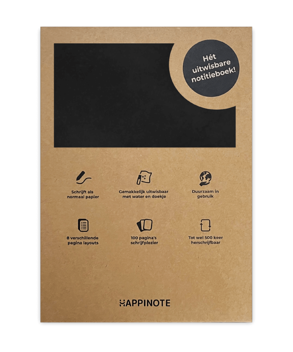 Happinote - Wholesale Notepad - Happinote Erasable Notebook A5 - Black Stone2