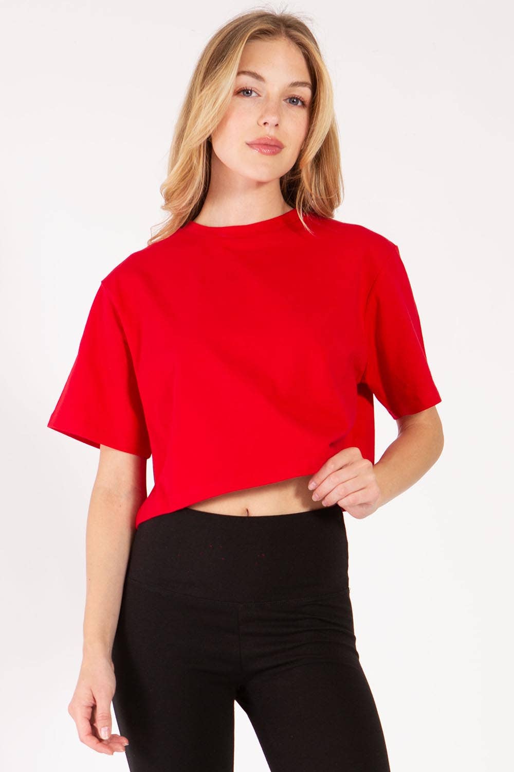 Color 5 – wholesale T-shirt – women's – Cotton lycra over size cropped t shirts with loose fit3