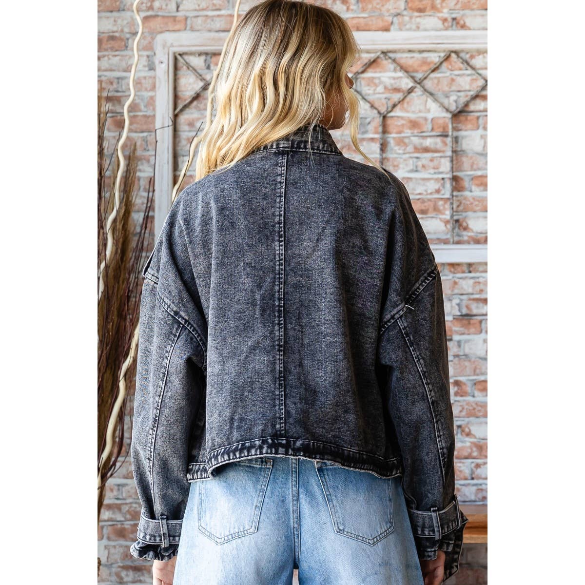 Veveret – Casaco de ganga - Mulher por atacado – Blusão Denim Utility de Bolso Duplo15