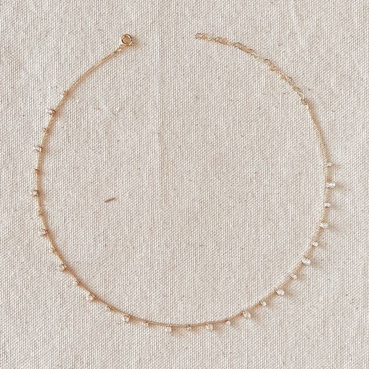 Collier ras du cou scintillant rempli d'or 18 carats pour la vente par GoldFi