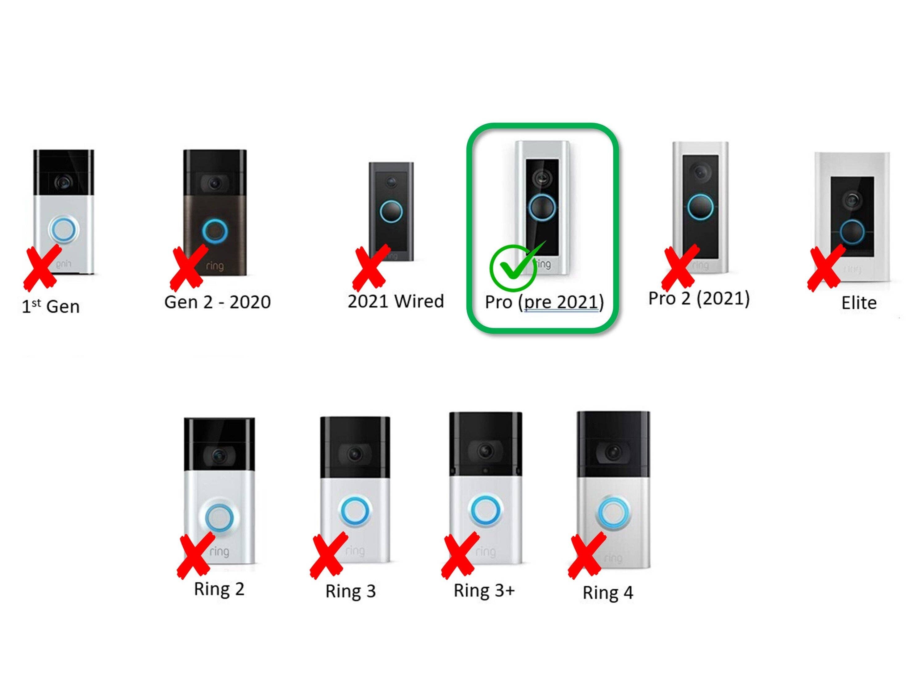 Clever Contraptions - Vente Affichette de porte - Support d'angle pour sonnette Ring PRO | Pour la Ring Doorbell PRO2