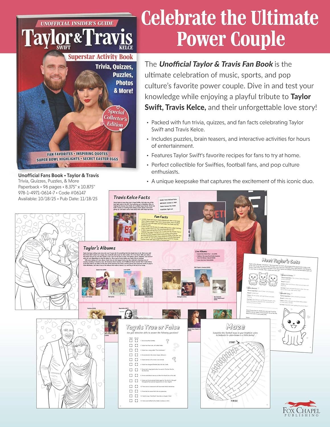 Fox Chapel Publishing - Wholesale Display Book - Unofficial Insider's Guide Taylor Swift & Travis Kelce 7