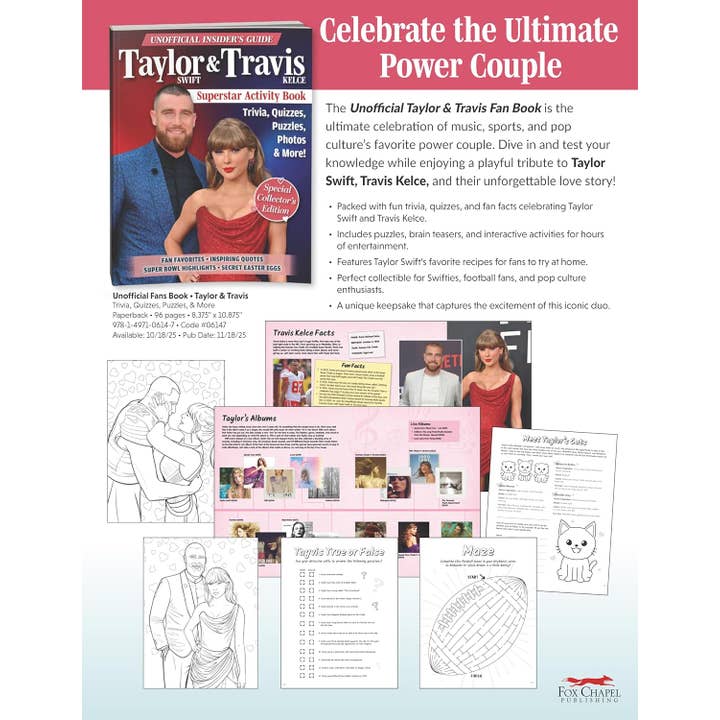 Fox Chapel Publishing - Wholesale Display Book - Unofficial Insider's Guide Taylor Swift & Travis Kelce 7