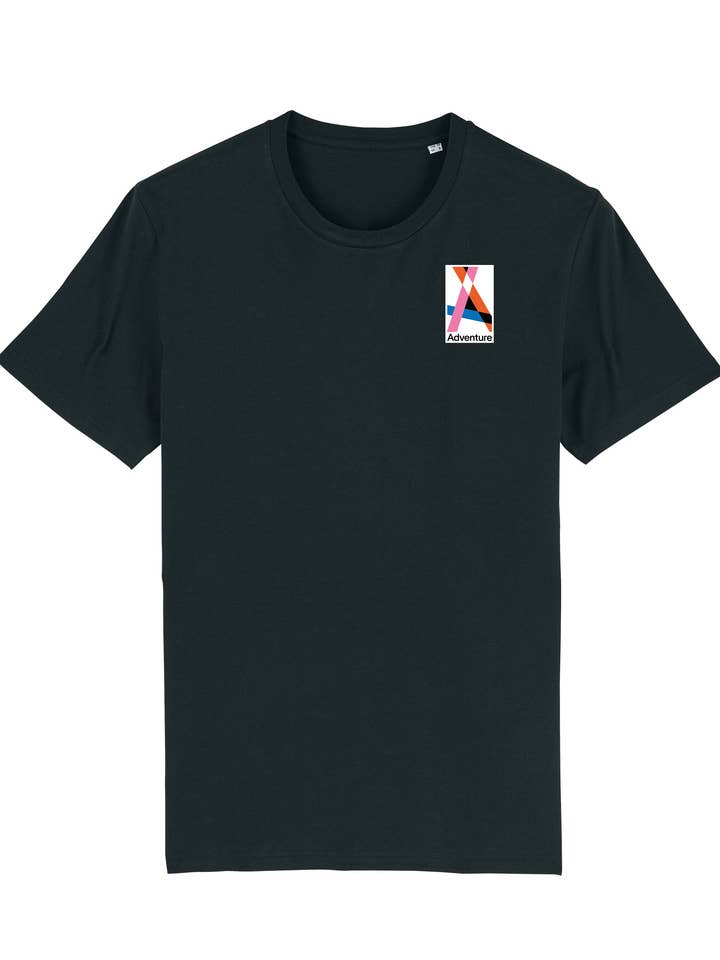 Çois Cycling Legacy - Wholesale Screen Printed T-Shirt - Unisex - Avontuur begint waar de verharde weg eindigt unisex fietsshirt (zwart)