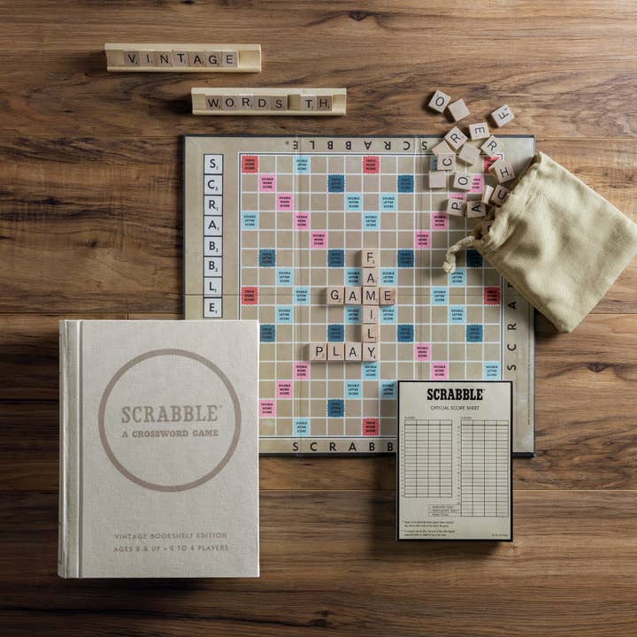 WS Game Company - Wholesale Board Game - Scrabble, Monopoly, Clue Vintage Bookshelf Assortment