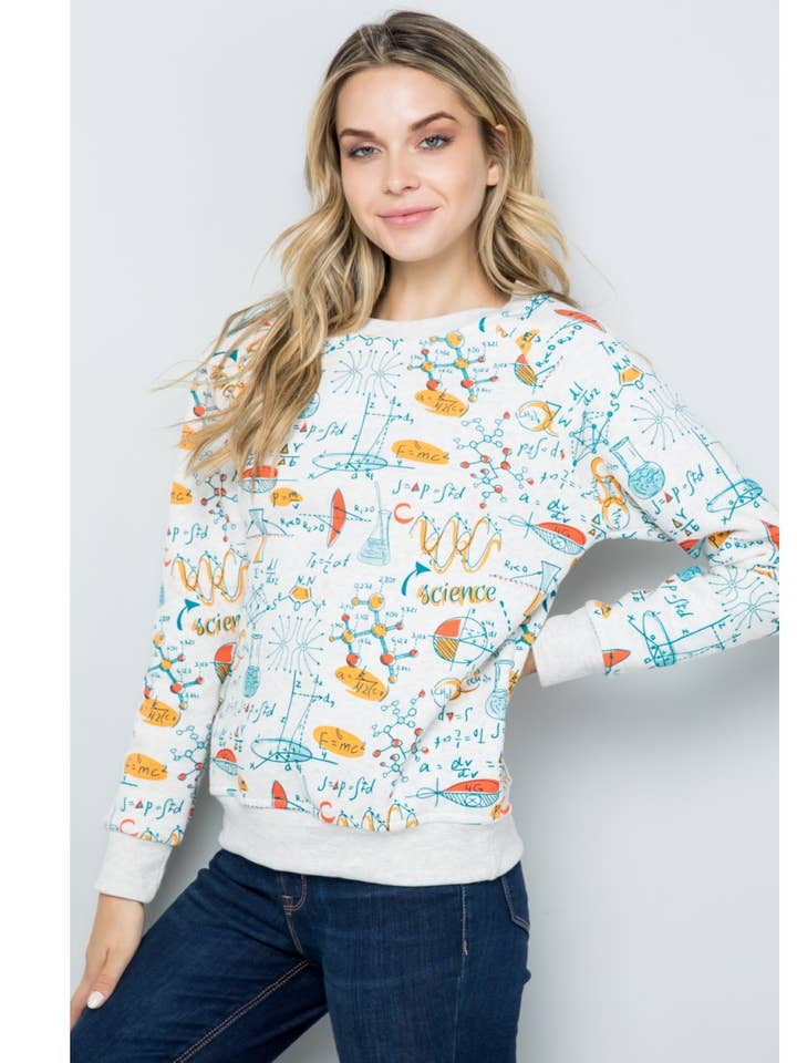 Science Formula Print Sweatshirt for engroshandel hos LA Soul