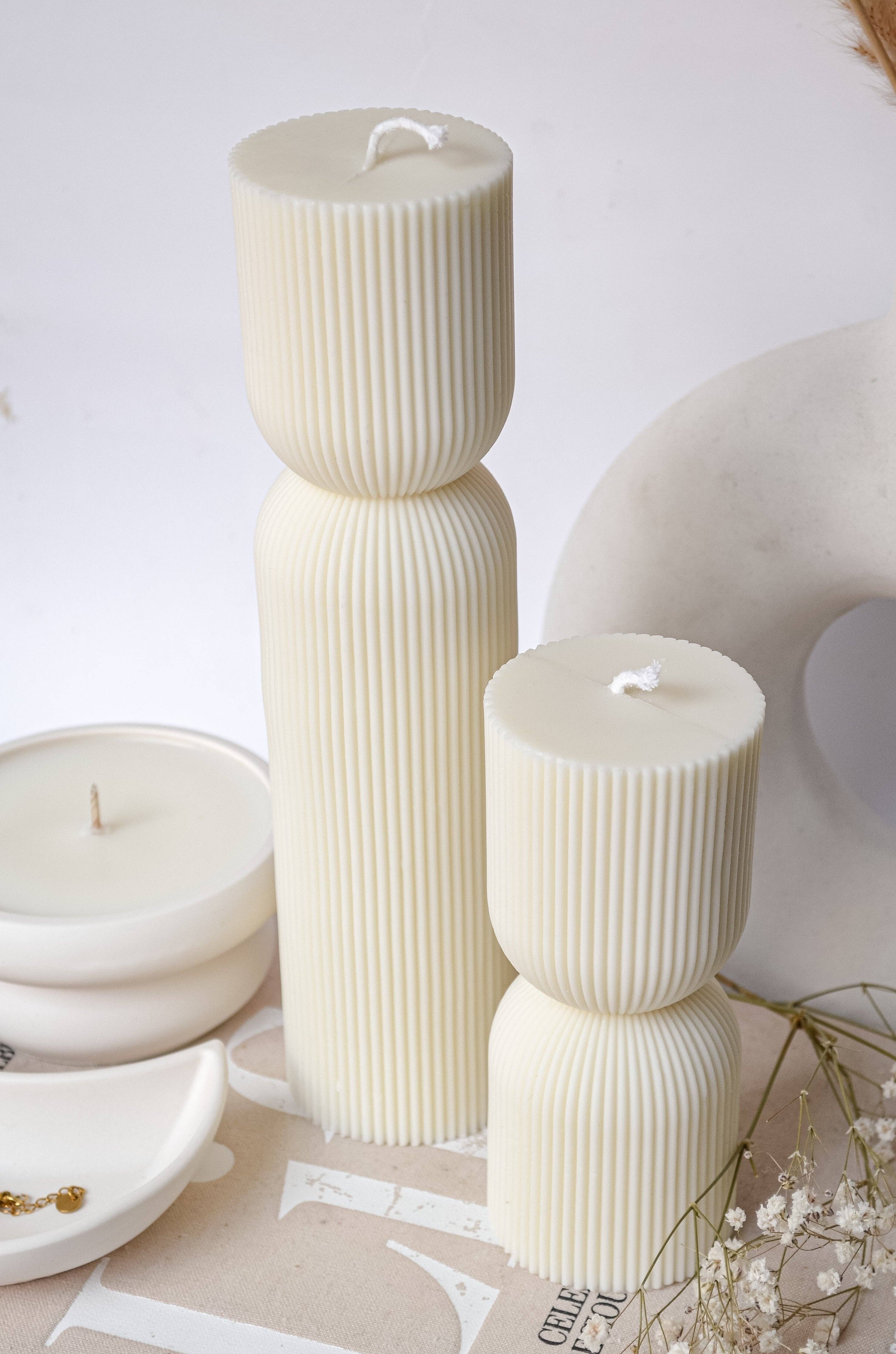 Hiroyi Decor – wholesale Pelarljus – Räfflad modern pelarljus3