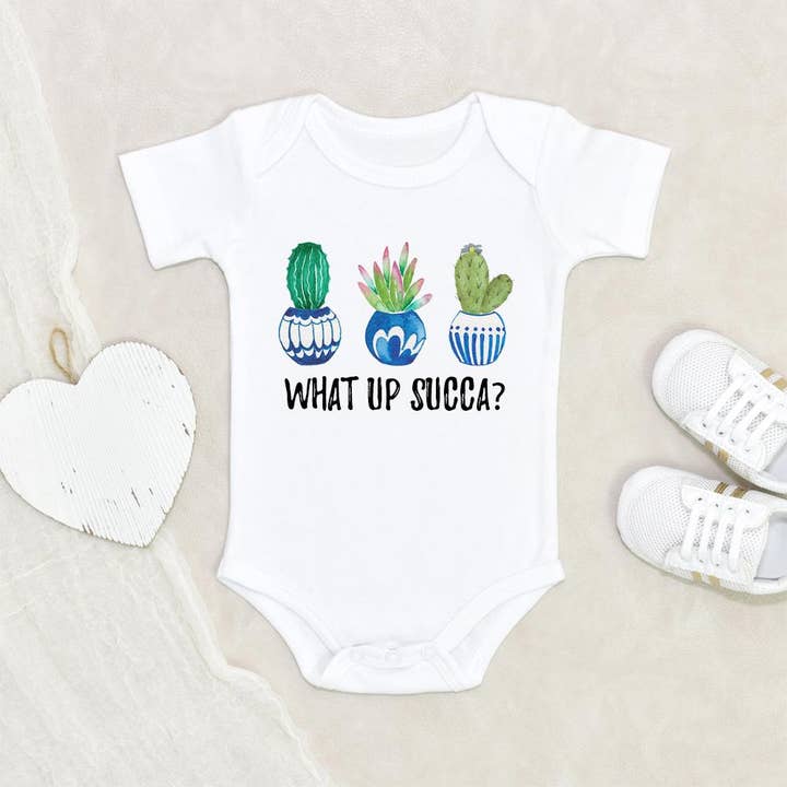 SUCCULENT Baby Onesie - CACTUS Baby Onesie - Baby Clothes for wholesale by NewBabyWishes