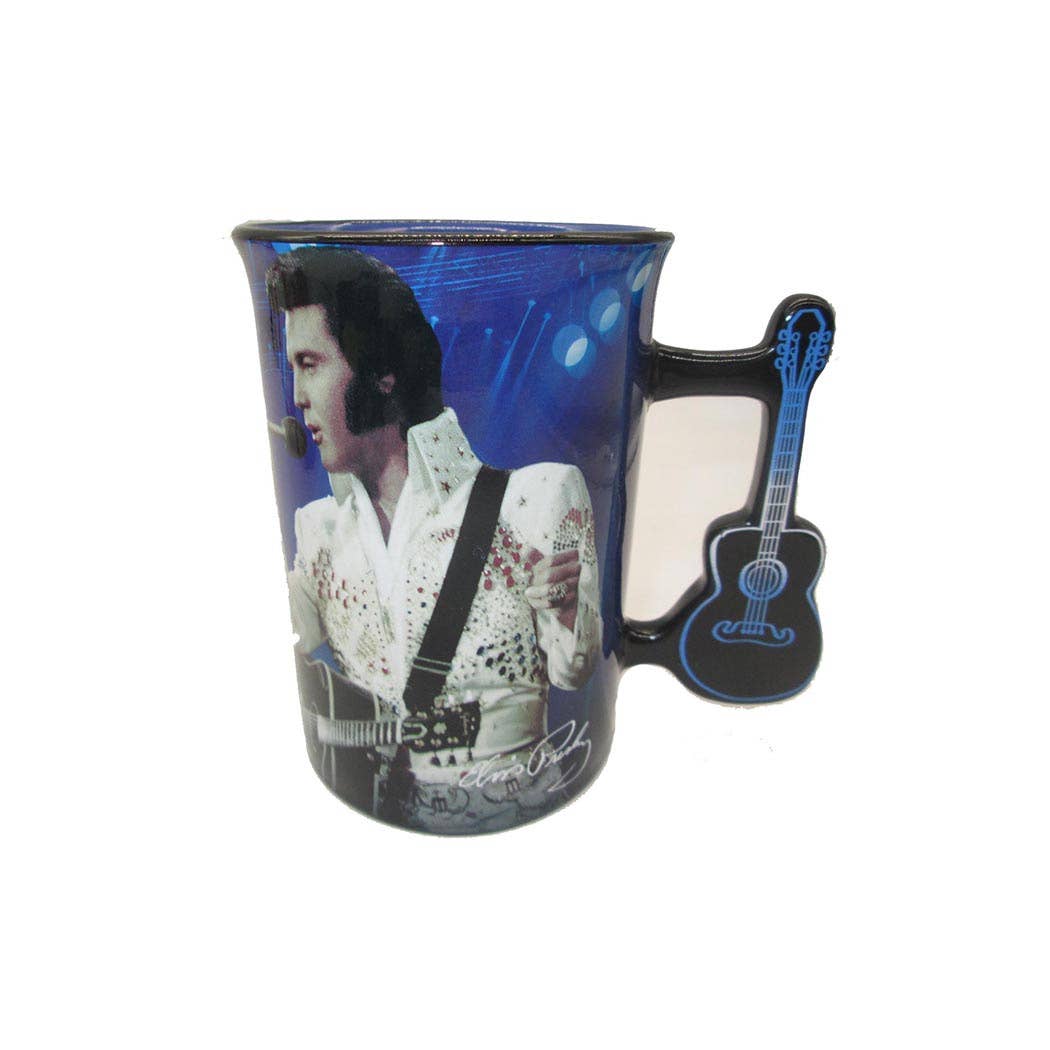 MID-SOUTH PRODUCTS - Wholesale Coffee Mug - Elvis Mug - The King Blue Guitar1