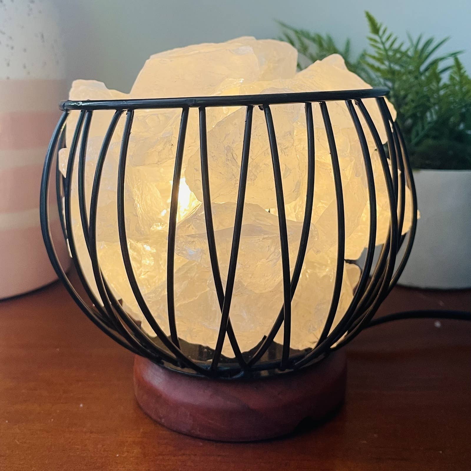 SALTCO AUSTRALIA - Vendita all'ingrosso Lampada da scrivania/d'accento - Lampada da cesto in cristallo di quarzo trasparente2