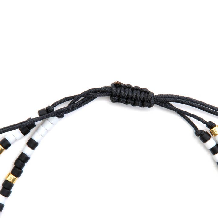 Luxenter - Wholesale Beaded Bracelet - Pulsera con Cristal Negro acabado oro 18k - Furie3