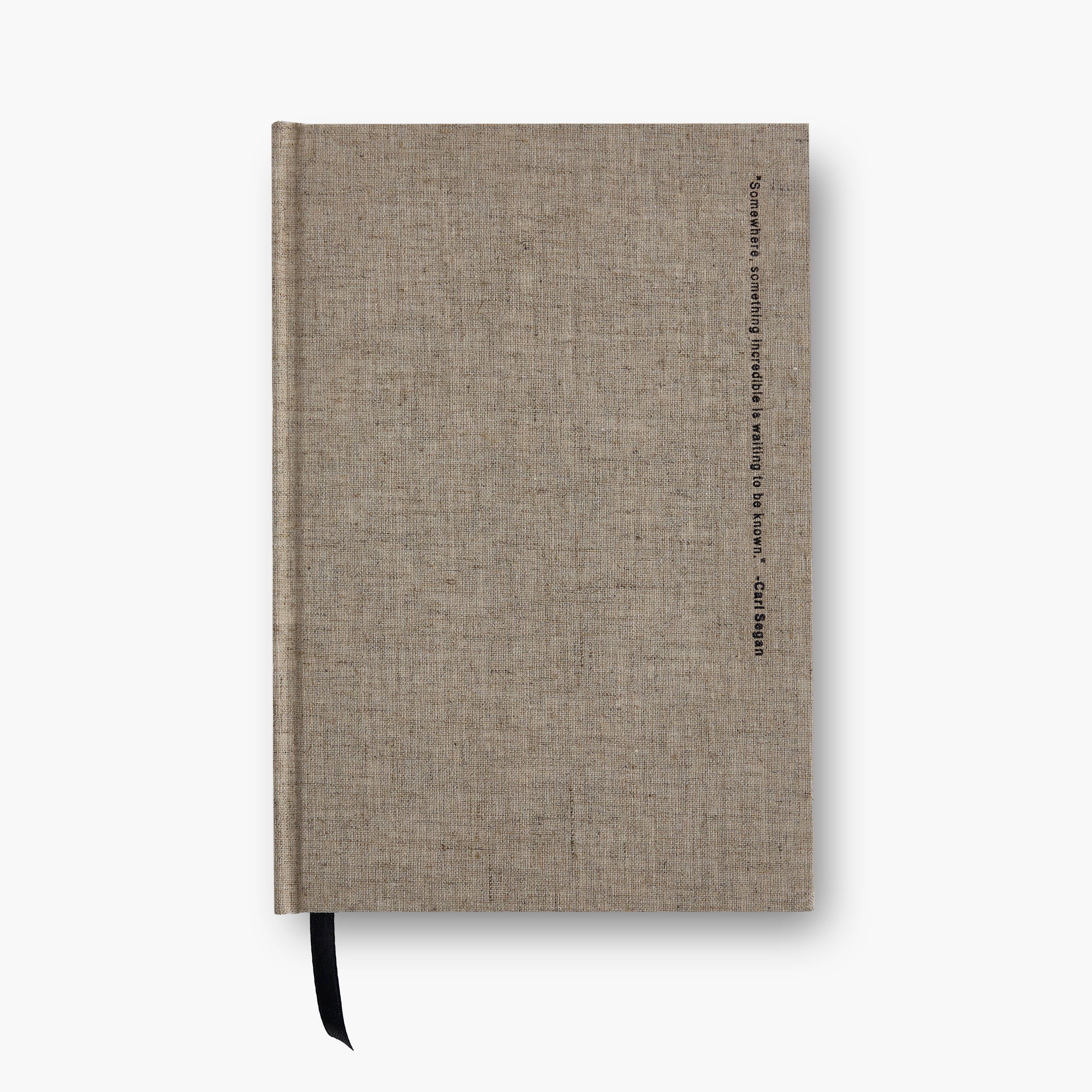 Souvenir Stationery - Wholesale Notebook - Somewhere, Something Taupe Linen Notebook Lined Journal0