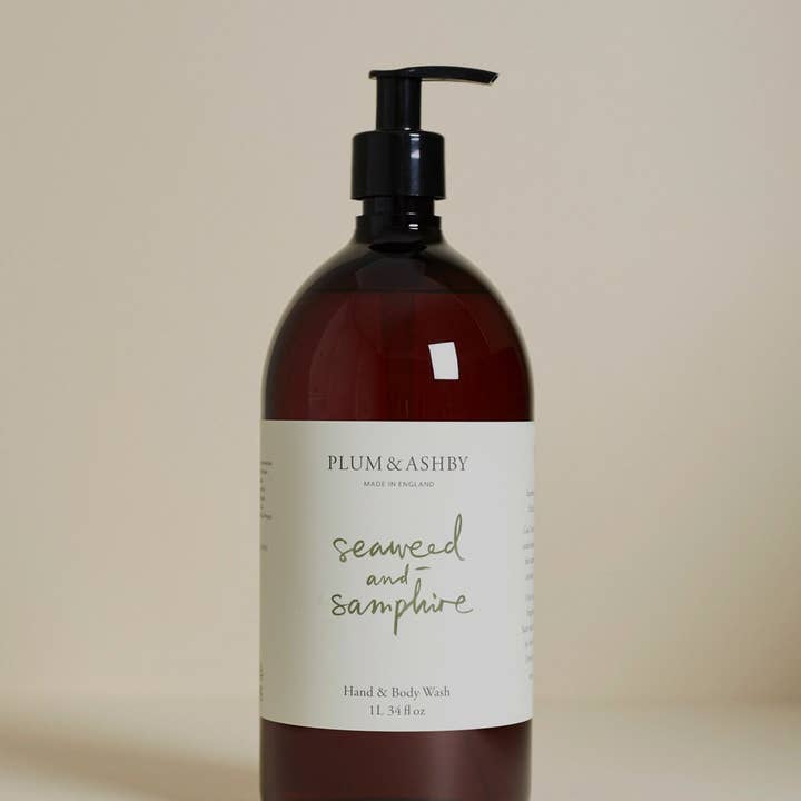 Plum & Ashby - Wholesale Body wash/shower gel - Seaweed & Samphire Hand & Body 1 Litre Wash Pack0