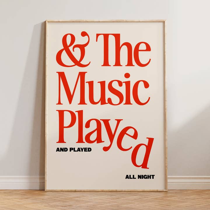 The Music Played Poster for wholesale by Lune Club