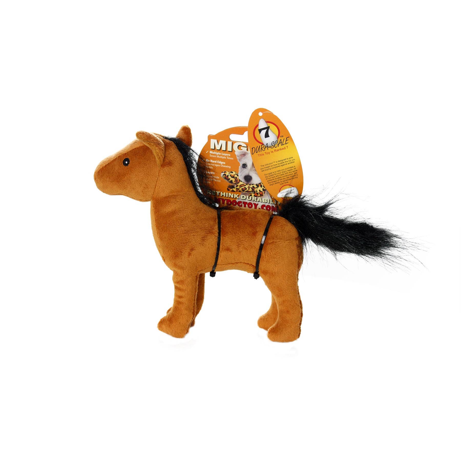 Tuffy Dog Toys - VIP Products - Venta al por mayor Juguete de goma - Perros - Juguete de peluche para perro Mighty Jr Farm Horse6