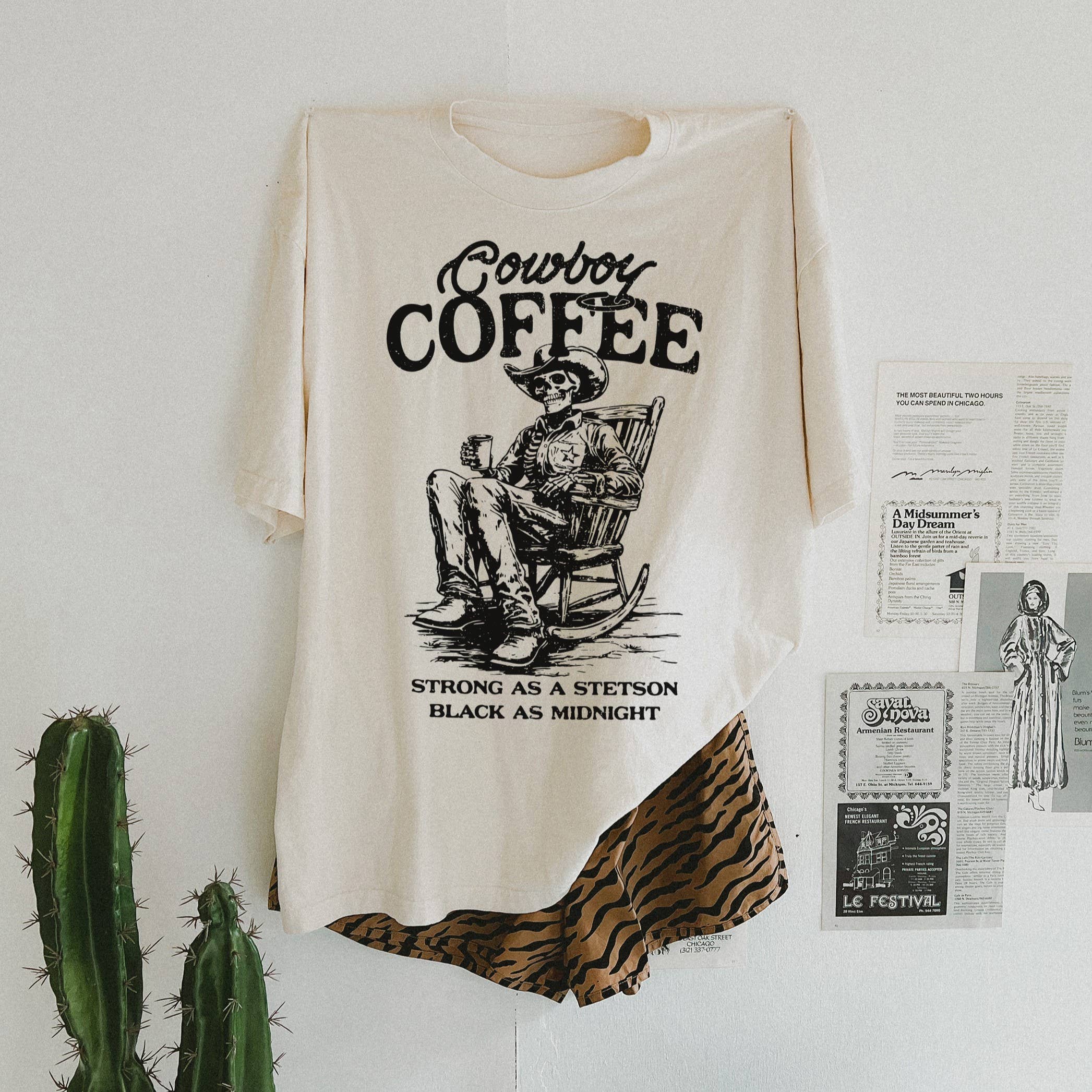 Alley & Rae - Wholesale T-Shirt (Graphic) - Unisex - Cowboy Coffee Tee – Western Caffeine Graphic T-Shirt3
