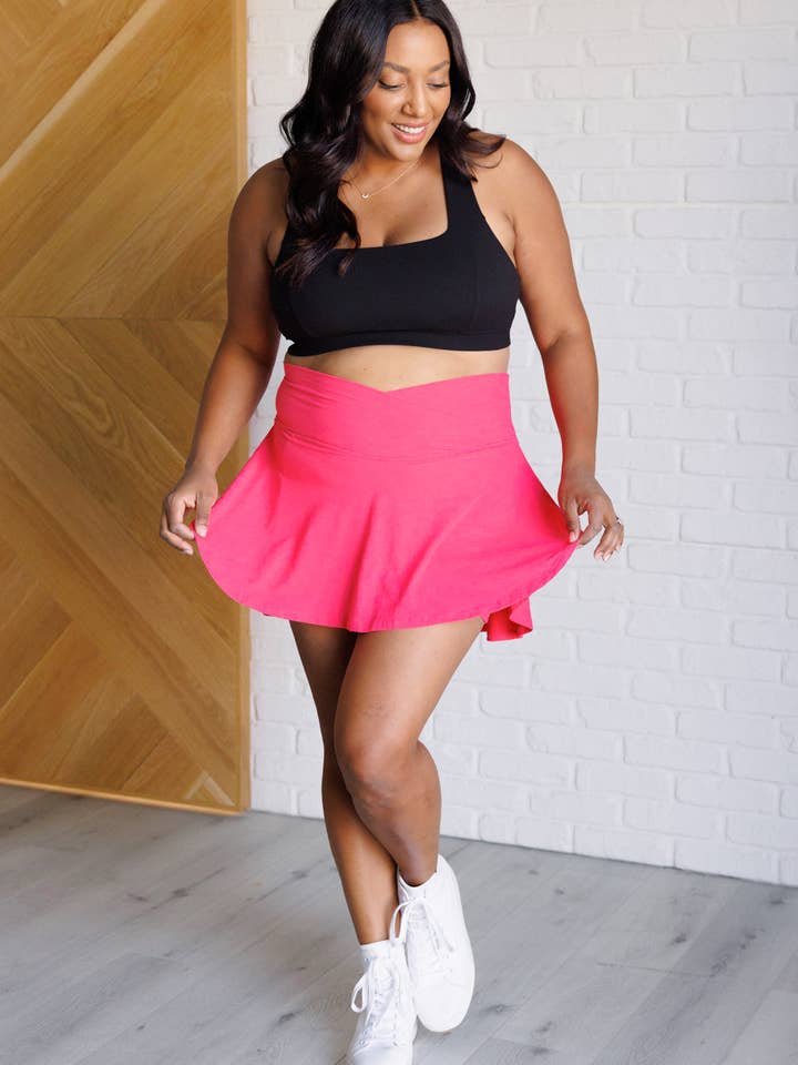 Full Force V-formande tröja med hög midja i flamingorosa för wholesale av Bella Nova Style Co