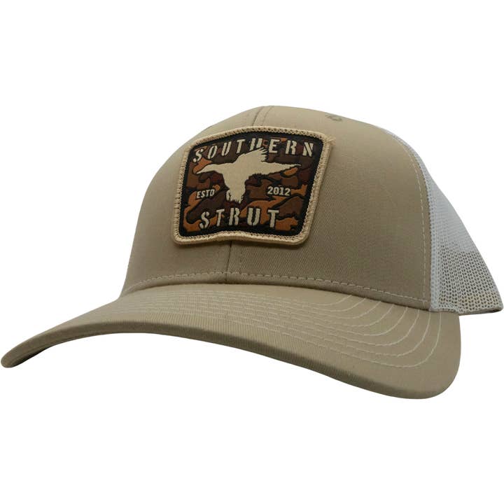 Southern Strut - Wholesale Trucker Hat - Unisex - Camo Duck Woven Patch Trucker Hat - Hand Selected $10 Hat!