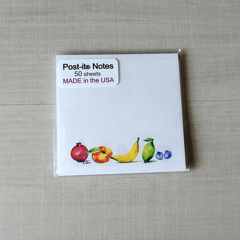 RJonesArtist - Wholesale Sticky Notes - Fruit Post-it® Notes - 50 sheets multiple designs per pad3