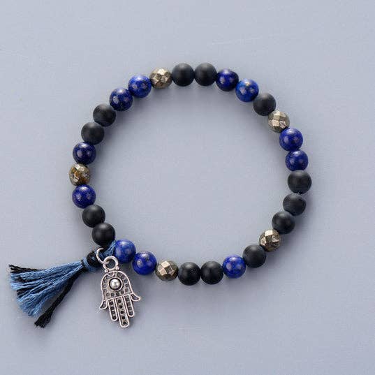 StyleGalX - Wholesale Beaded Bracelet - Handmade Hamsa Hand Tassel Bracelet3