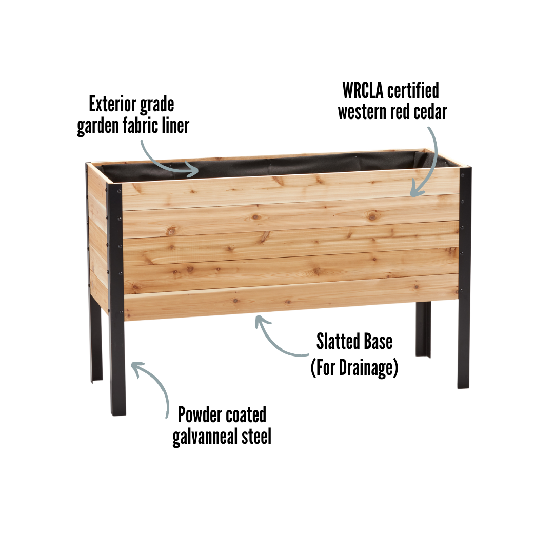 Cedar Planters - Wholesale Planter Box - 18" x 48" Raised Garden Bed1