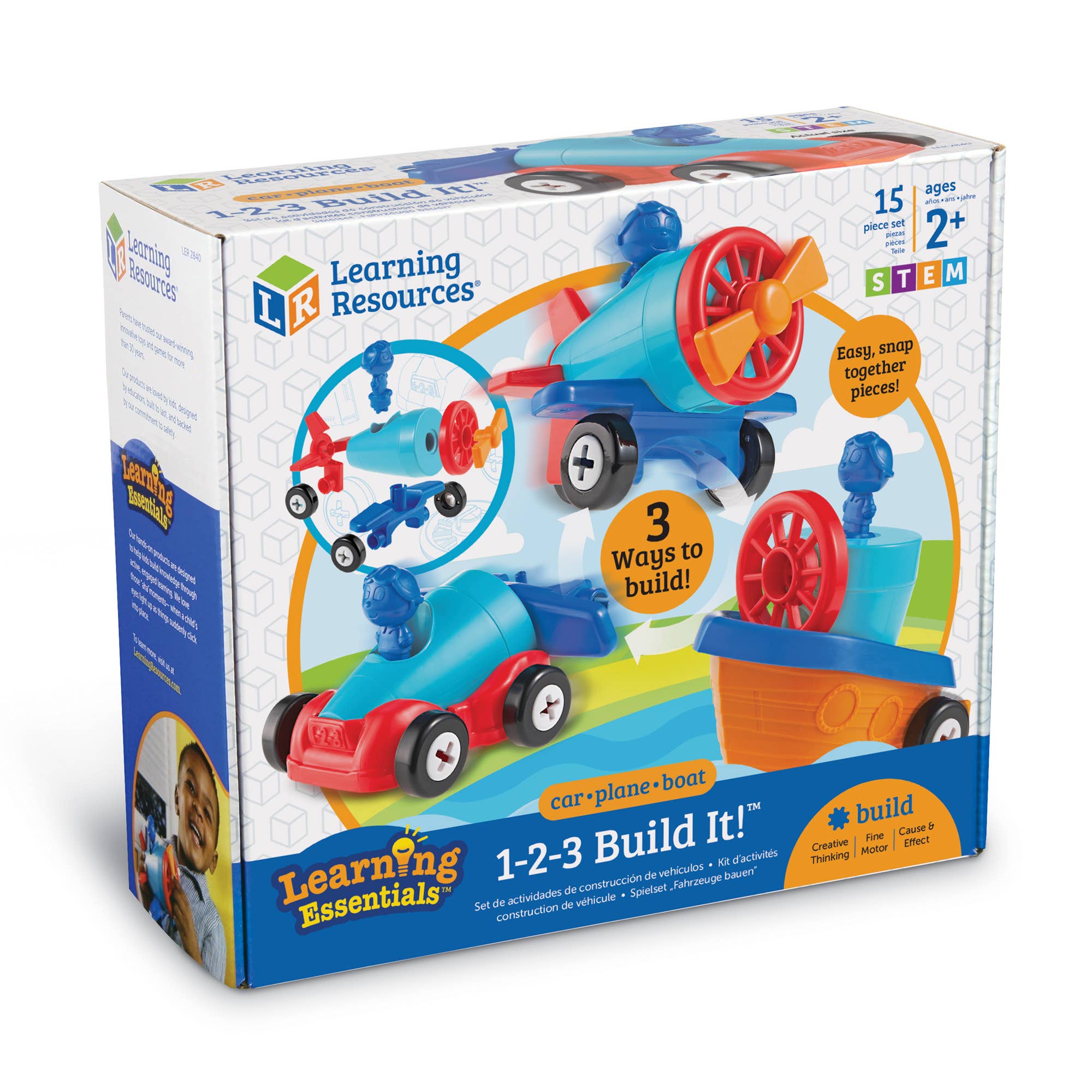 Learning Resources - Wholesale Toy Set - Kids - 1-2-3 Build It!™ Car-Plane-Boat10