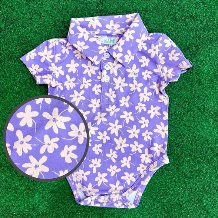 Lilac Links - Onesie Polo for wholesale by Little Chipper Golf