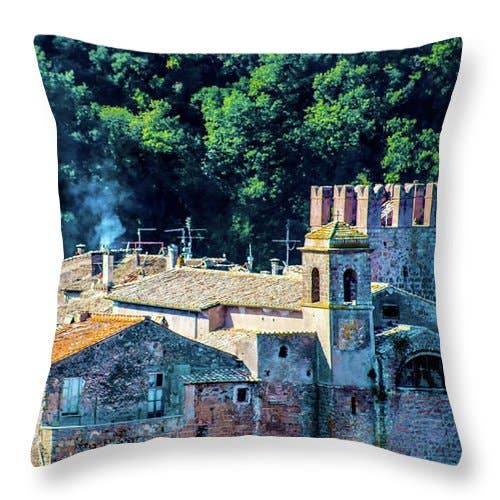 KISSEN „DAS MITTELALTERLICHE DORF VON CALCATA - ITALIEN“ für den Großhandel von sorayadapuzzostore