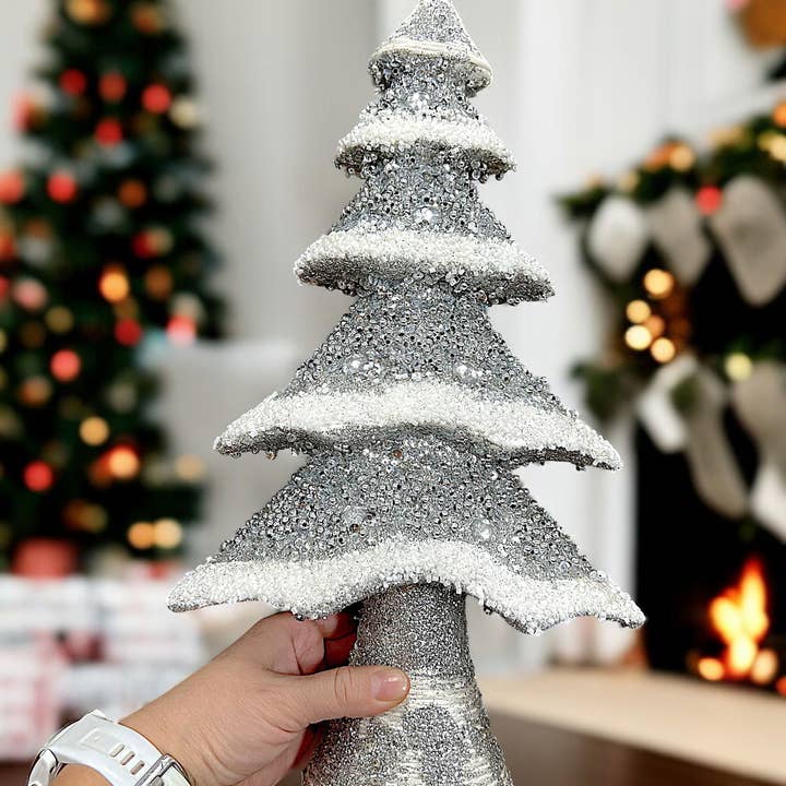 STP - Wholesale Christmas Decoration - 14.96" Silver Tree Christmas Decoration2