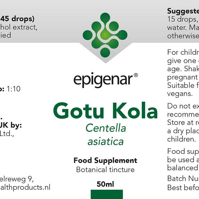 Rio Health Products - Wholesale Oral Supplement/Vitamin - Epigenar Gotu Kola 50ml1