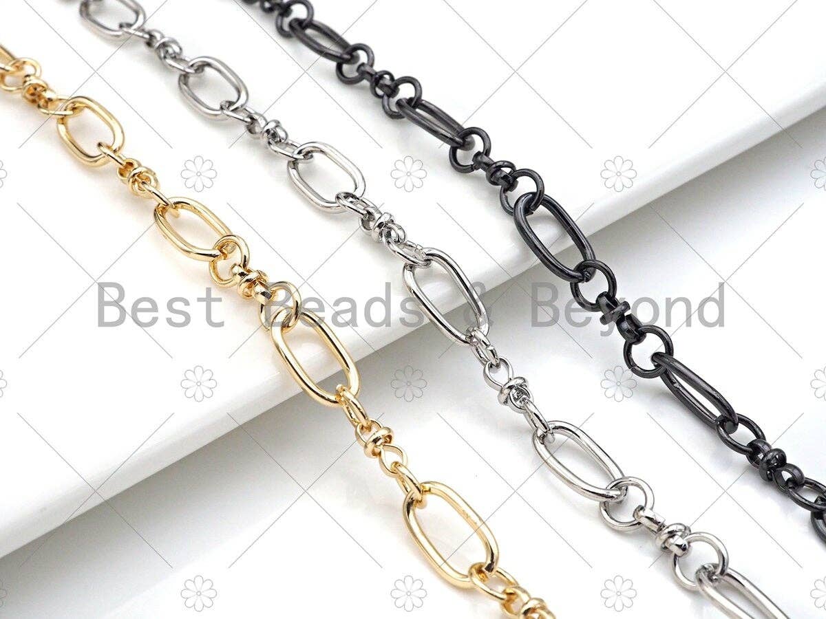 BestBeads&Beyond - Wholesale Link & Chain Necklace - High Quality Oval Round Link Chain , 18K Real Gold Plated Chain, Wholesale bulk Chain, 8x14mm, sku#M3240
