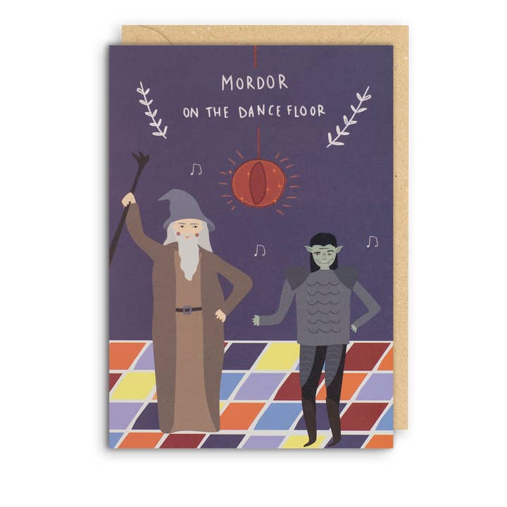 MORDOR ON THE DANCEFLOOR for wholesale by Meraki Greeting Cards