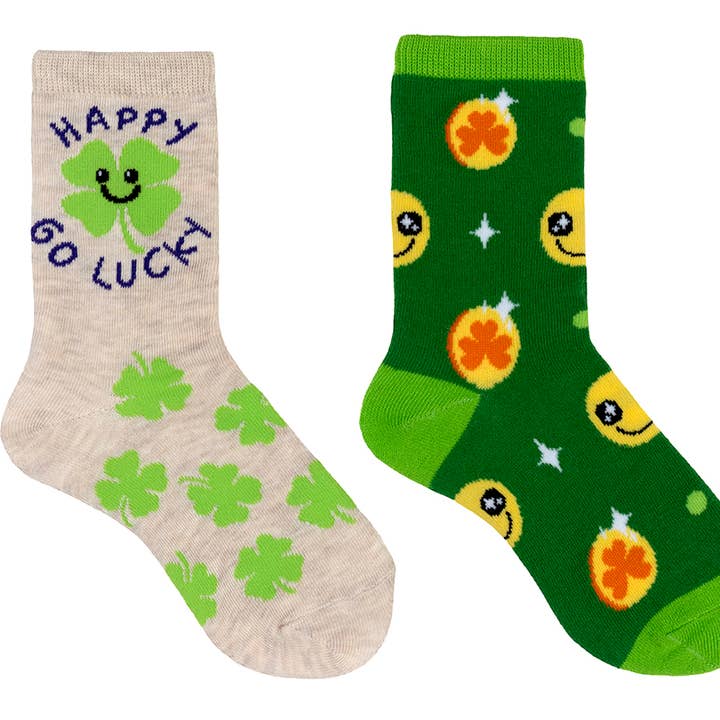 Everything Legwear Kids Happy Go Lucky 2 Pair Crew Socks for wholesale by Everything Legwear