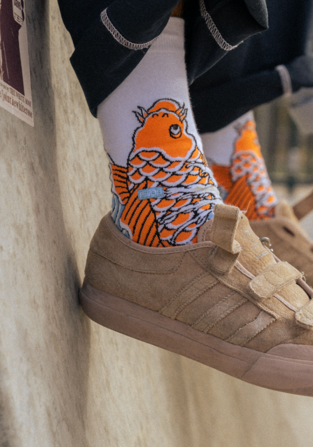 White Goodluck Socks for wholesale on Faire5