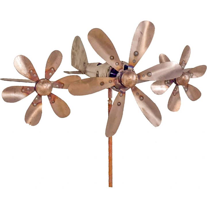 Metal Bomber Plane Spinner for wholesale by California Home & Garden