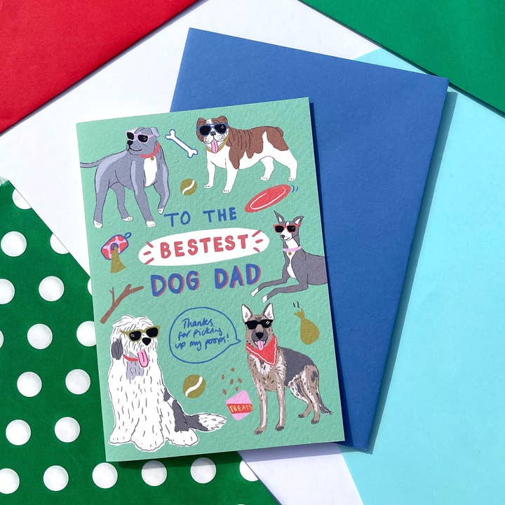 Til den bedste hundefar kort for engroshandel hos Laura Barnes Wholesale Ltd