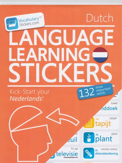 🇳🇱 Dutch Language Learning Stickers for wholesale by VocabularyStickers.com