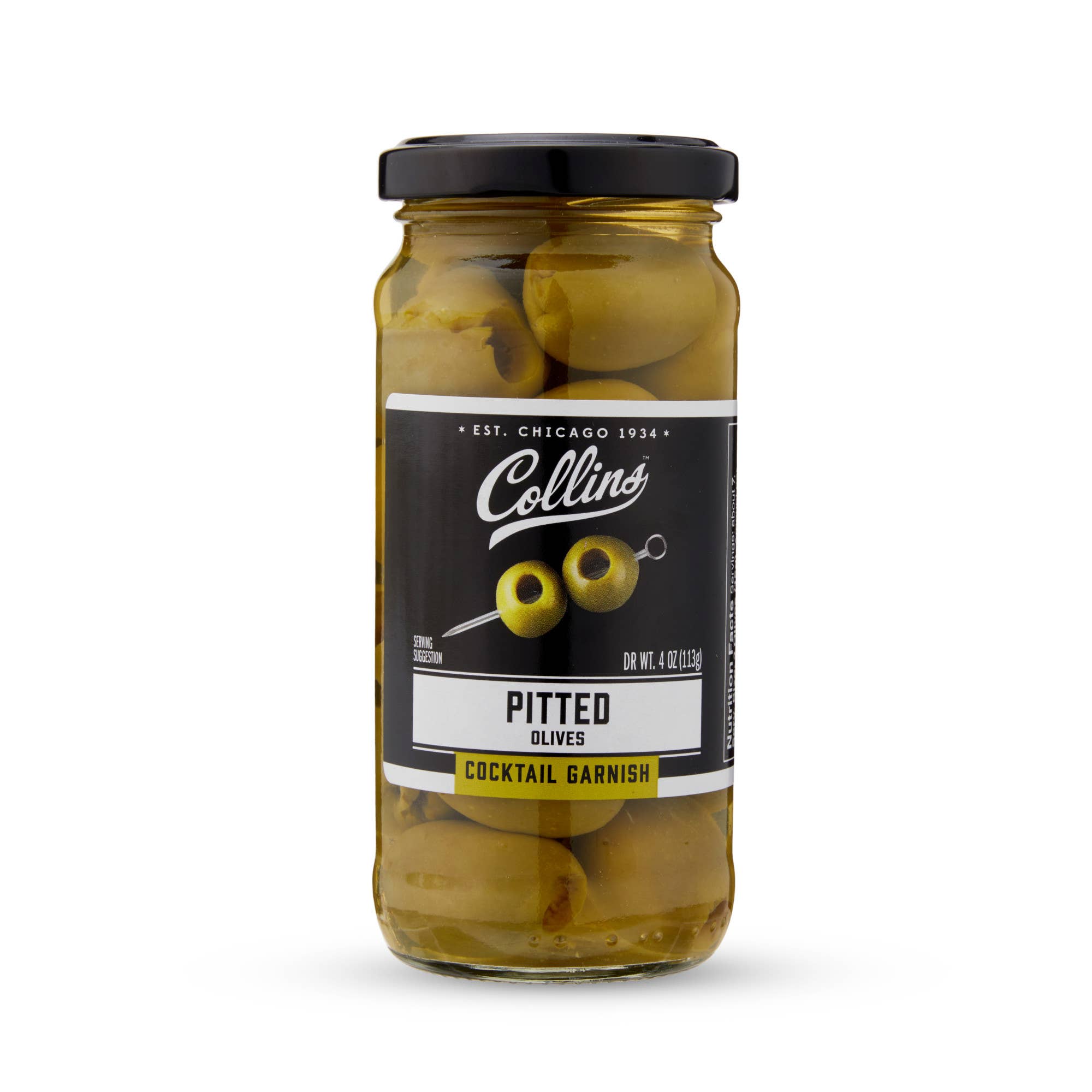 Collins - Wholesale Olives - Gourmet Spanish Pitted Cocktail and Condiment Olives 4 oz