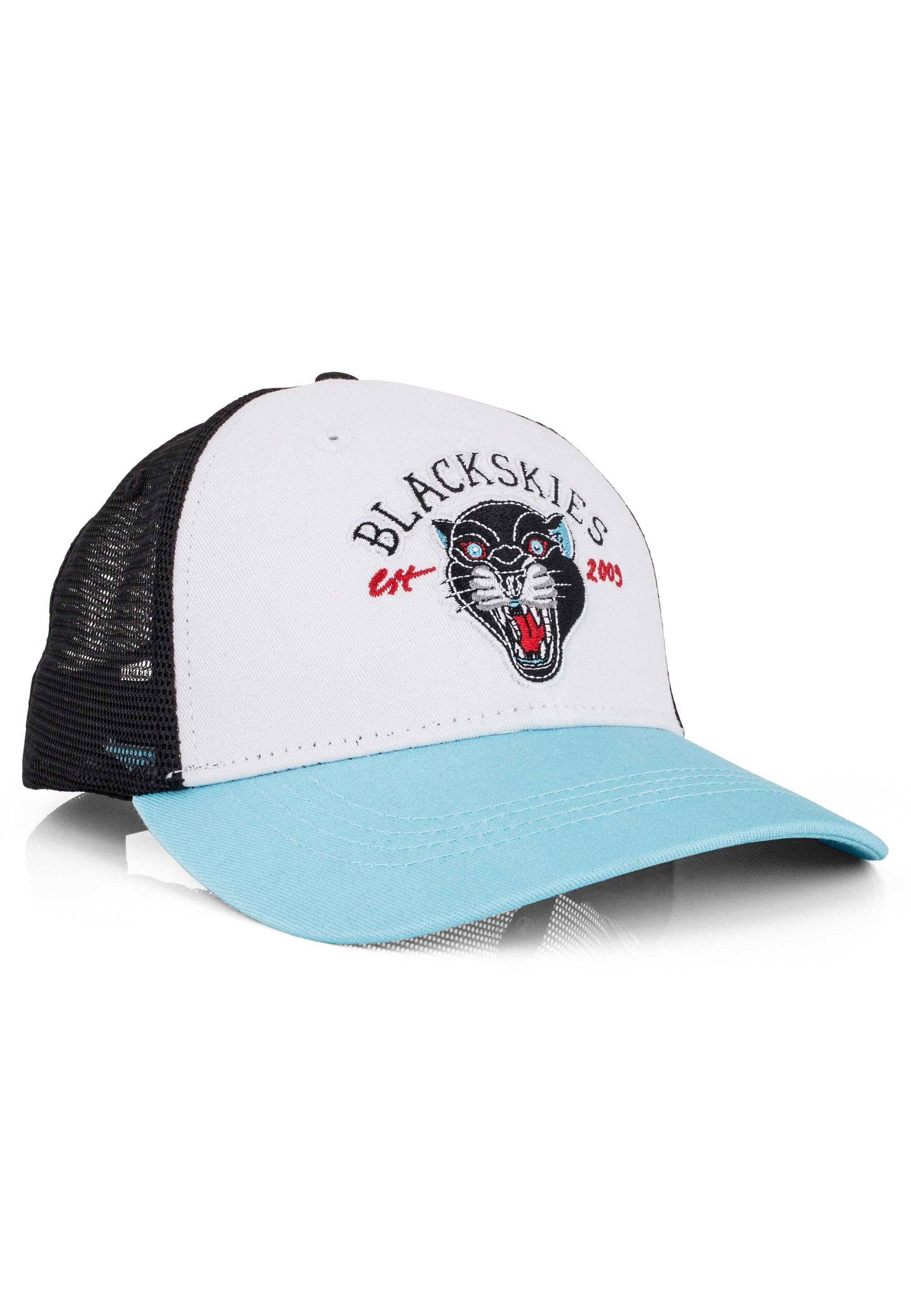 Blackskies - Wholesale Trucker Hat - Unisex - Traditional Tattoo Trucker Cap Panther White-Black-Blue7