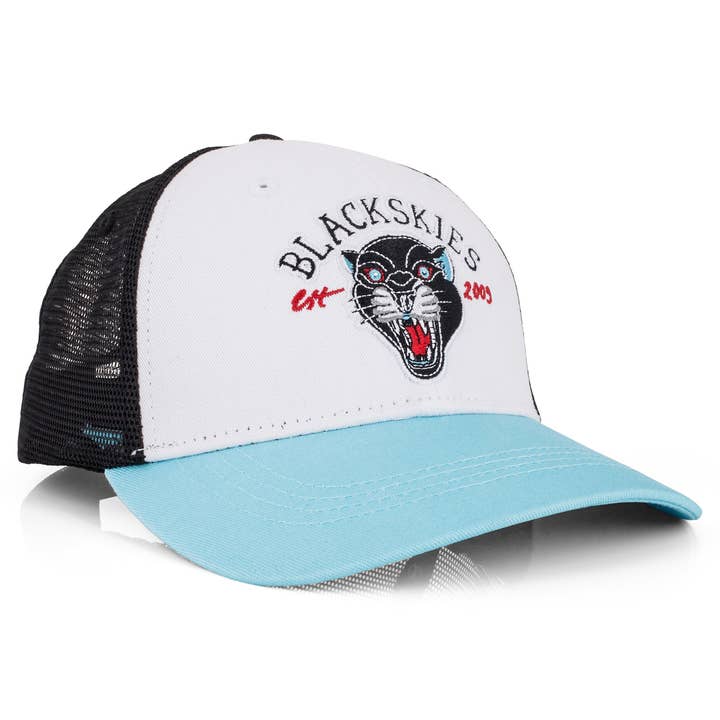 Blackskies - Wholesale Trucker Hat - Unisex - Traditional Tattoo Trucker Cap Panther White-Black-Blue7