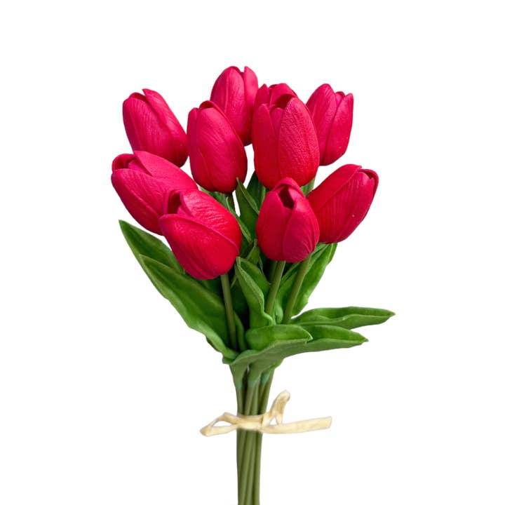 Sun Decorer - Wholesale Artificial flowers - Artificial Real Touch Tulip Stems (Bunch of 10)11