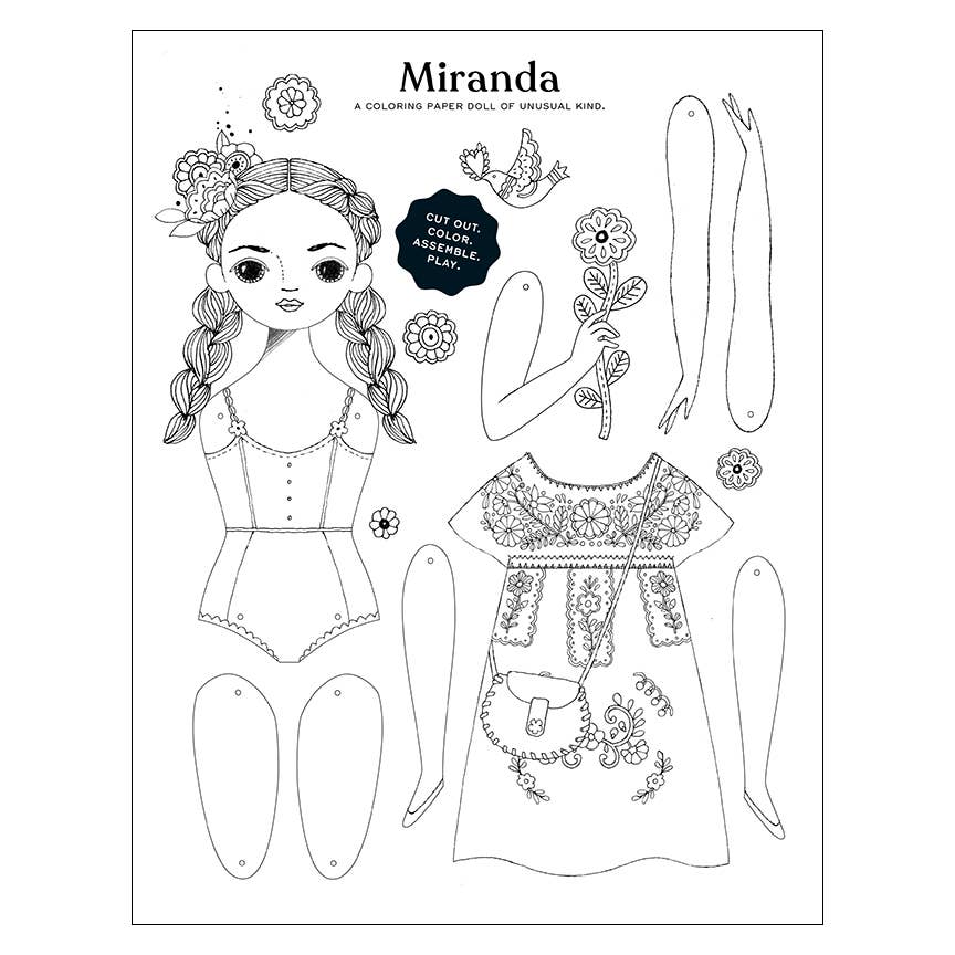 Clementine Paper Doll Coloring Sheet