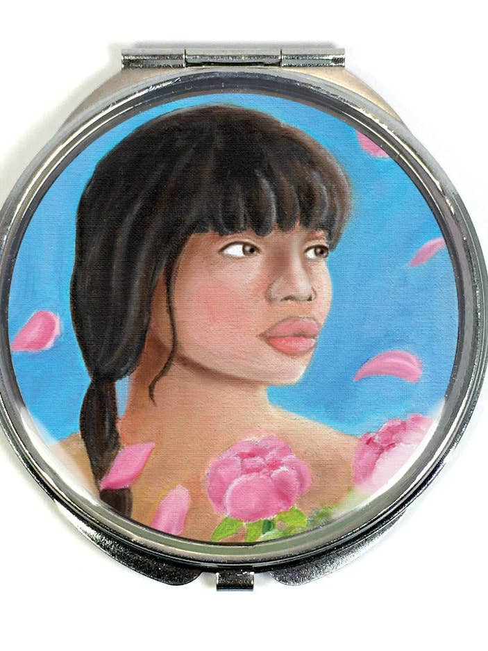Miroir compact Pink Elegance pour la vente par Morgan Cerese Art