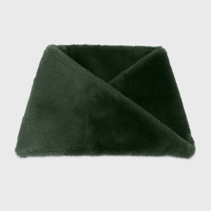 Chunky Faux Fur Snood - Emerald Green for wholesale by Forever England / Millie Mae